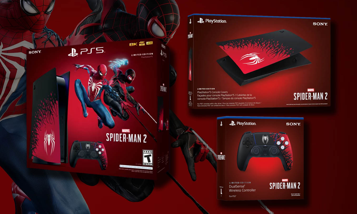 SLIDER article Manette Façades et consoles PS5 collector Spider-Man 2