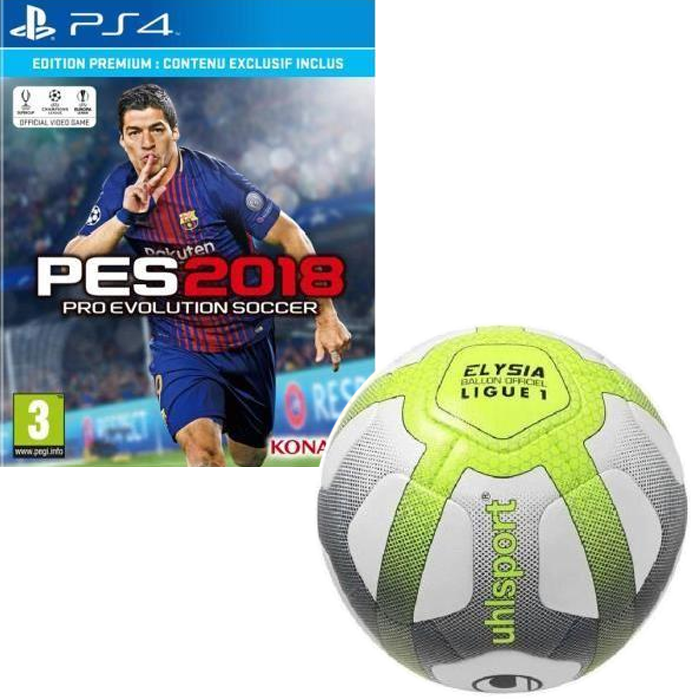 bon plan PES 2018 ps4 Premium édition + ballon de foot Uhlsport