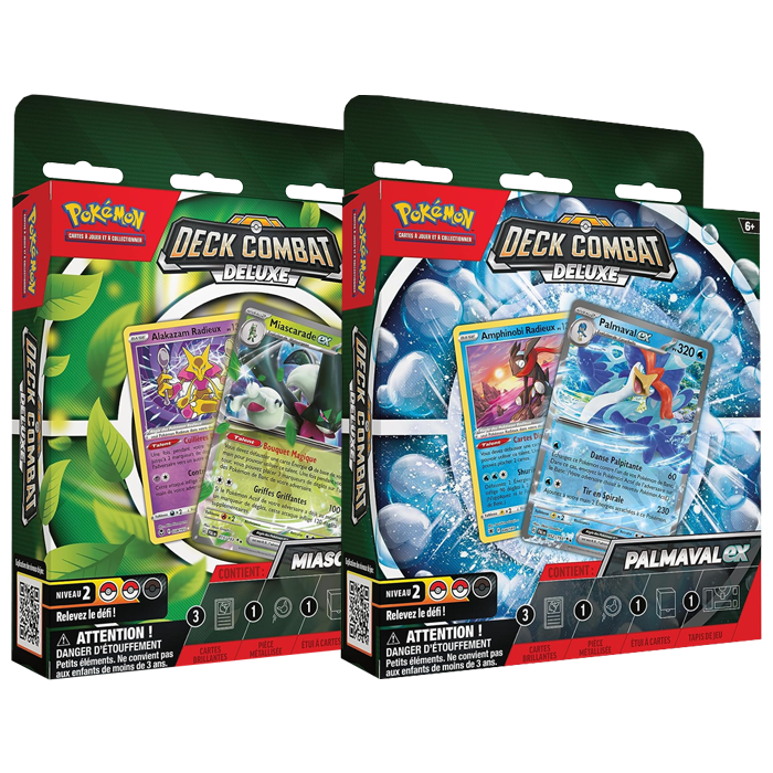 Pokemon Deck Combat Deluxe Palmaval ex ou Miascarade ex visuel produit