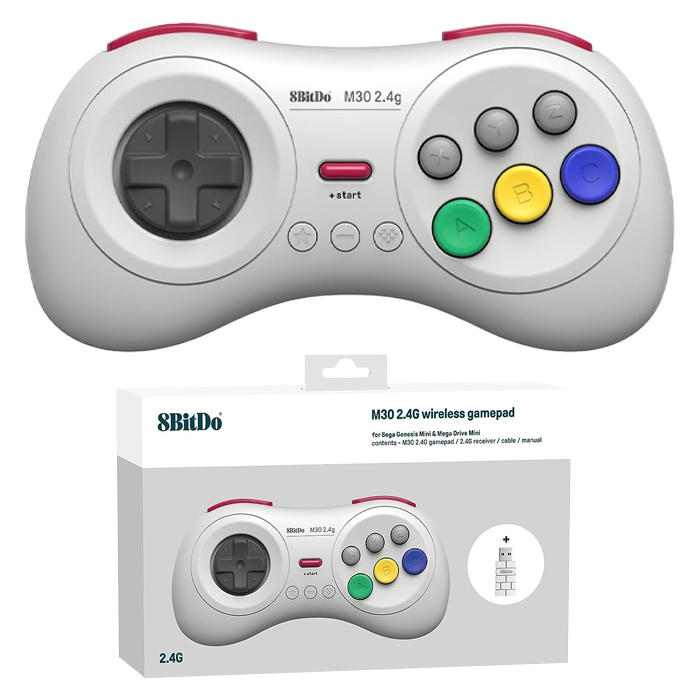 manette sega saturn blanche sans fil visuel produit