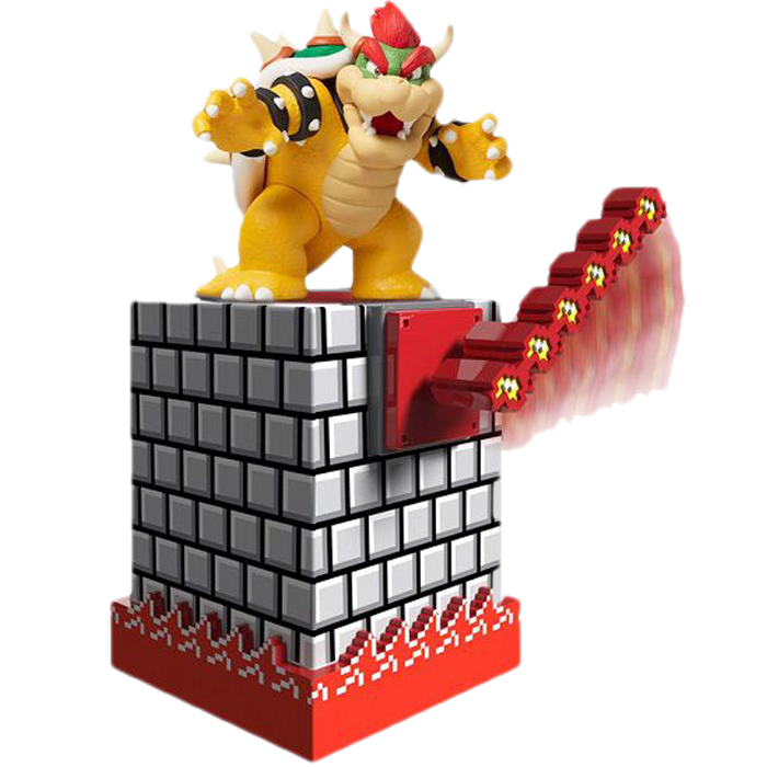 présentoir amiibo spinning fire barre de feu bowser