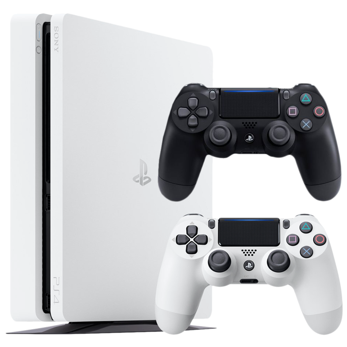 console ps4 slim blanche 2 manettes