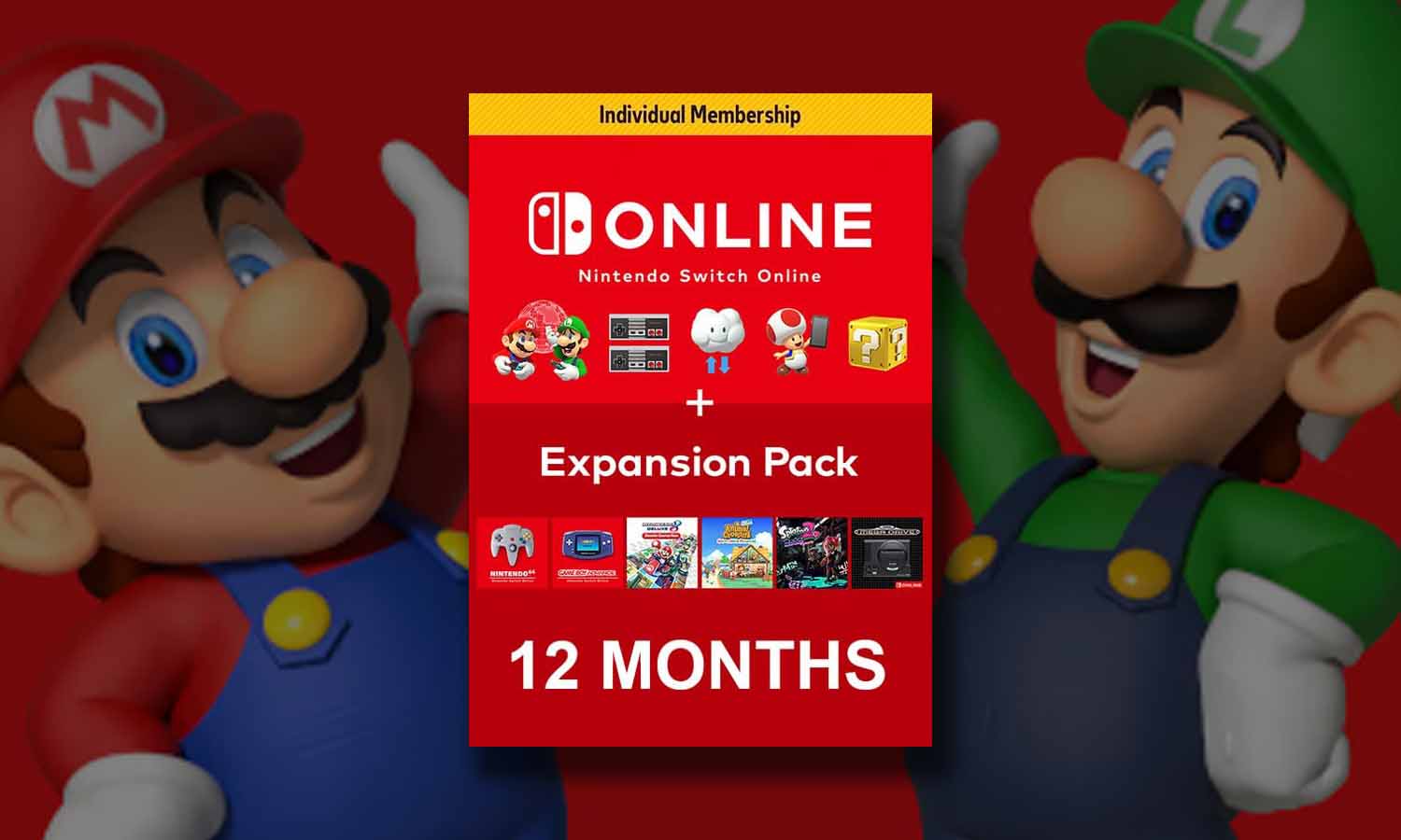 🎮Abonnement 12 Mois Switch Online