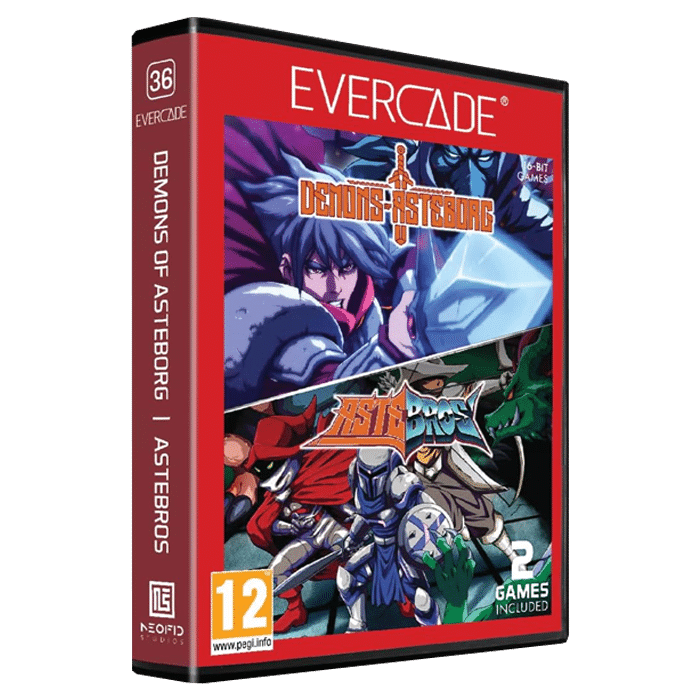 Evercade Demons of Asteborg et Astebros Dual visuel produit