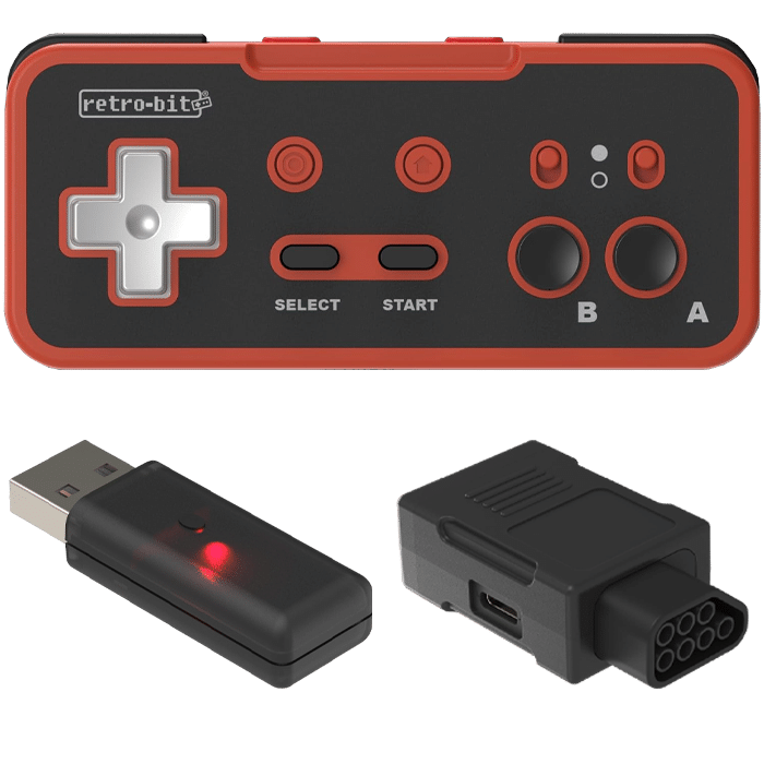 manette sans fil retrobit origin8 switch rouge et noire visuel produit