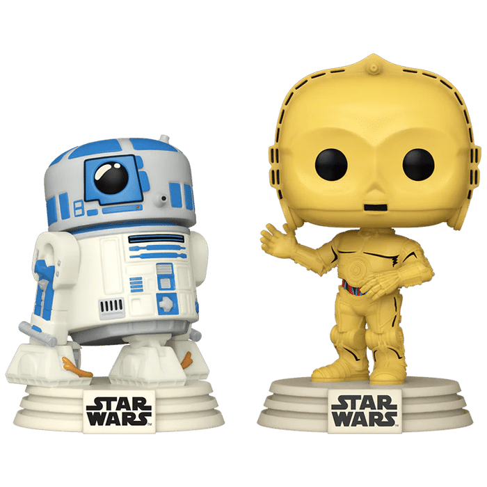 funko pop r2d2 et c3po retro réimaginés visuel produit