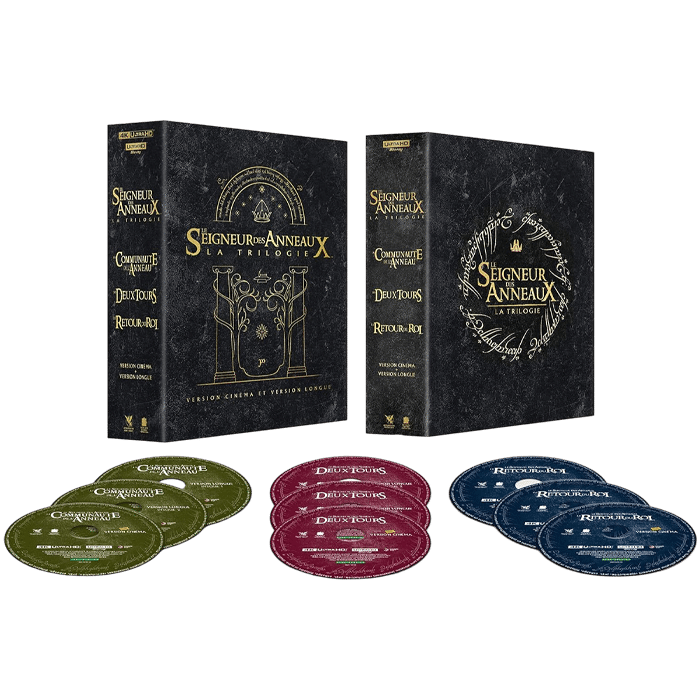 trilogie seigneur des anneaux blu ray 4k visuel produit