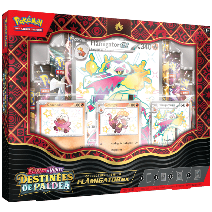 pokemon premium flamigator paldea visuel produit