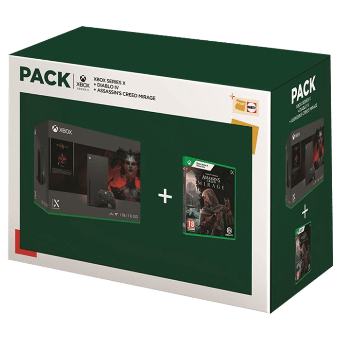 console xbox series x ac mirage diablo iv visuel produit