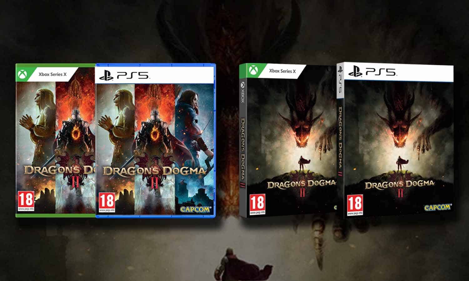 slider dragon's dogma 2 editions standard et steelbook ps5 xbox series