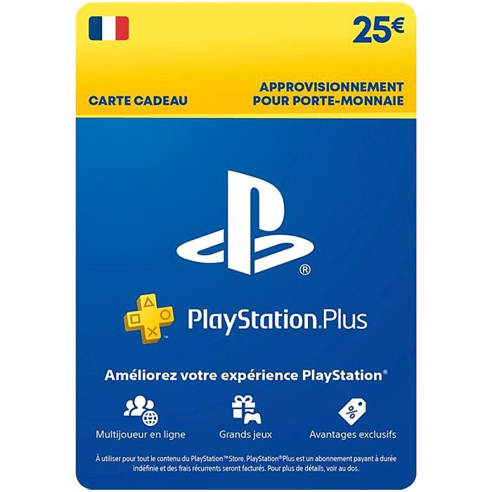 carte psn 25 € voie postale visuel produit