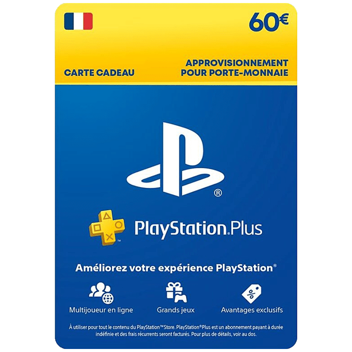 carte psn 60 € voie postale visuel produit