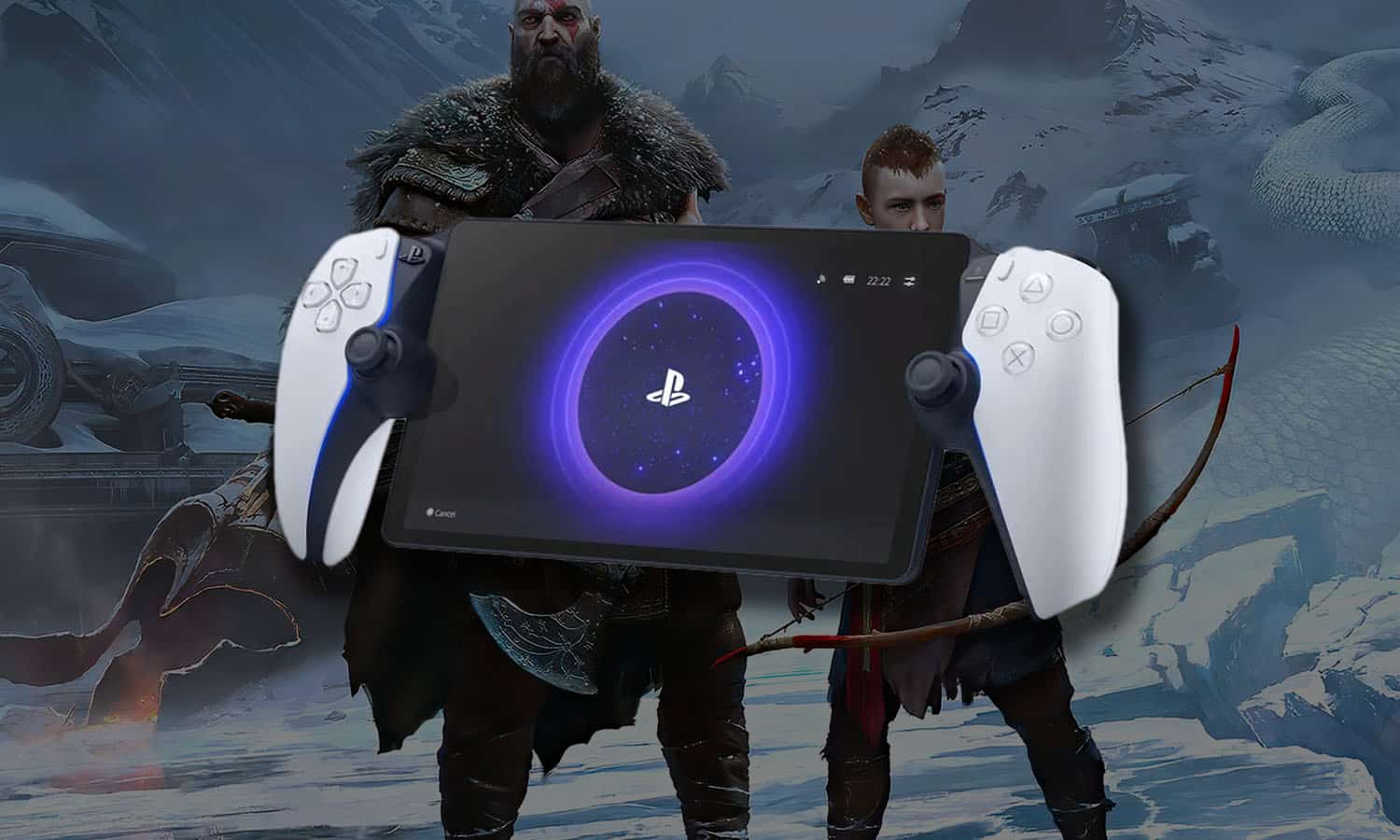slider playstation portal fond god of war