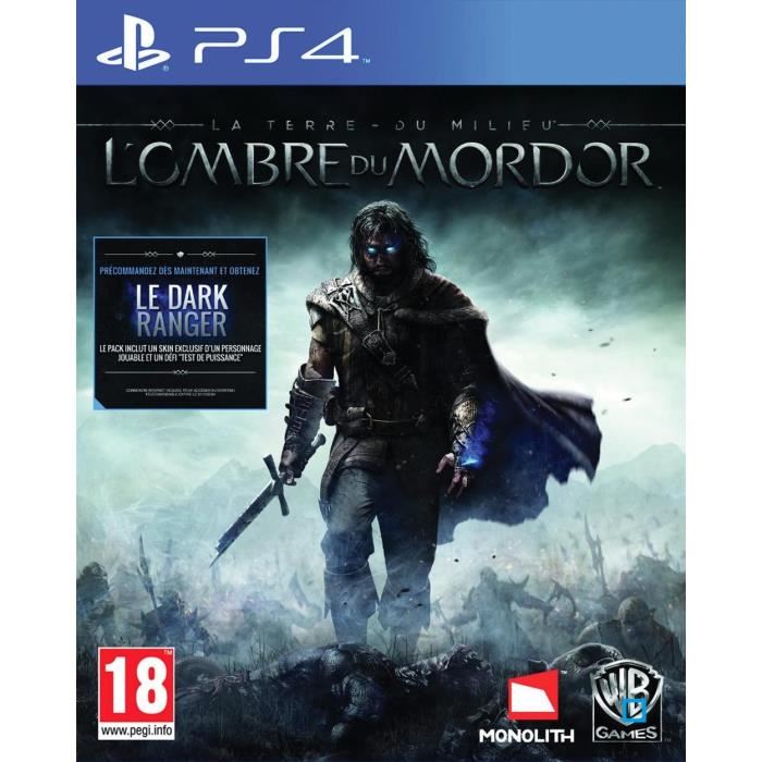 l'ombre du mordor ps4 pas cher