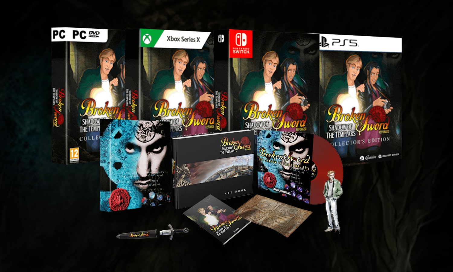 les chevaliers de baphomet remake collector multi ps5 pc xbox switch slider