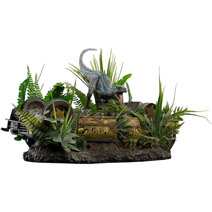 statuette ironstudio jurassic world blue visuel produit