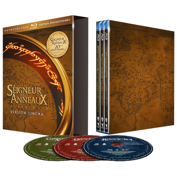 trilogie blu ray cinéma seigneur des anneaux visuel produit