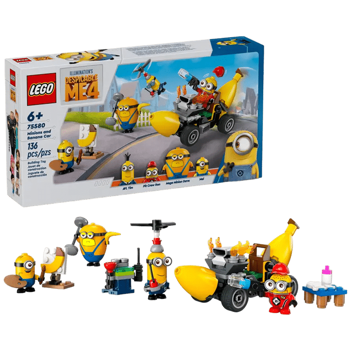 lego les minions la voiture banane 75580 visuel produit