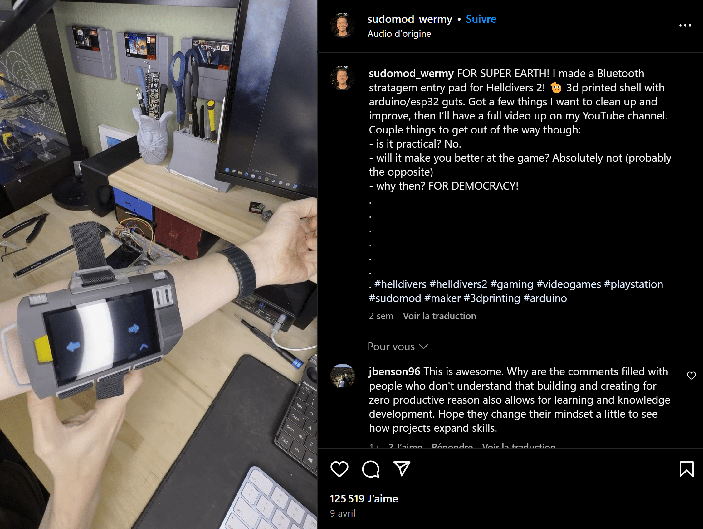 instagram fan made helldivers 2 controlleur