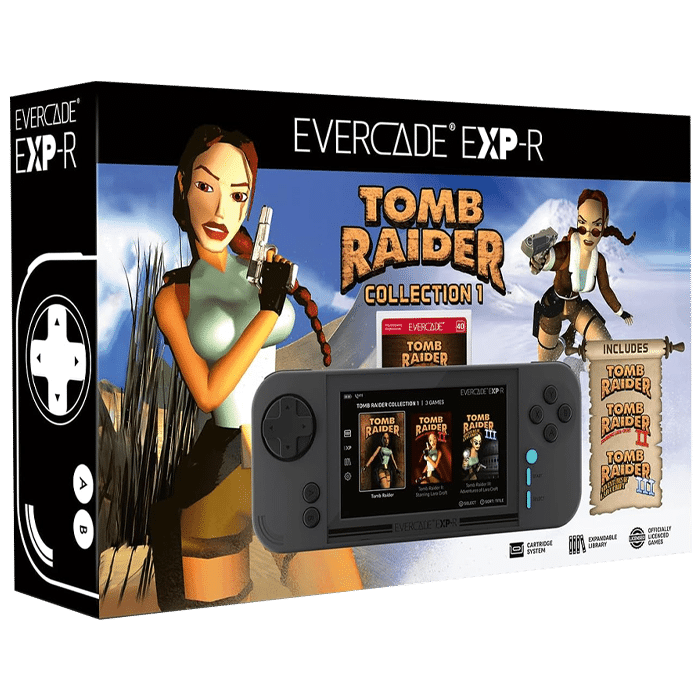 console portable evercade tomb raider visuel produit