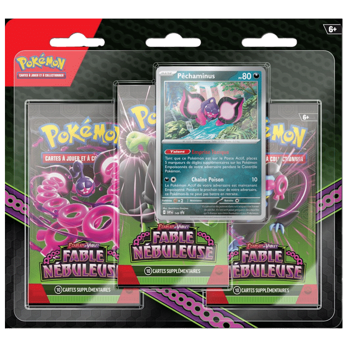 pack pokemon 3 boosters fable nebuleuse visuel produit
