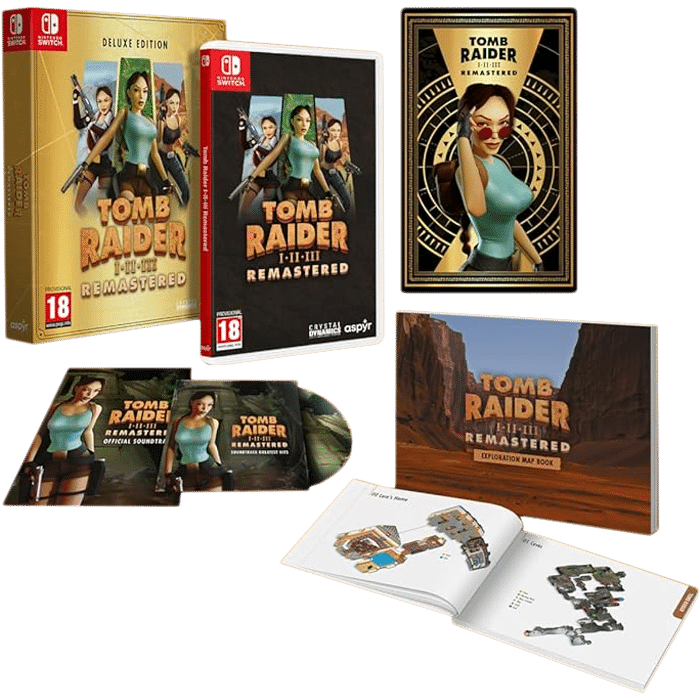 tomb raider 1 2 3 remastered deluxe edition switch visuel produit
