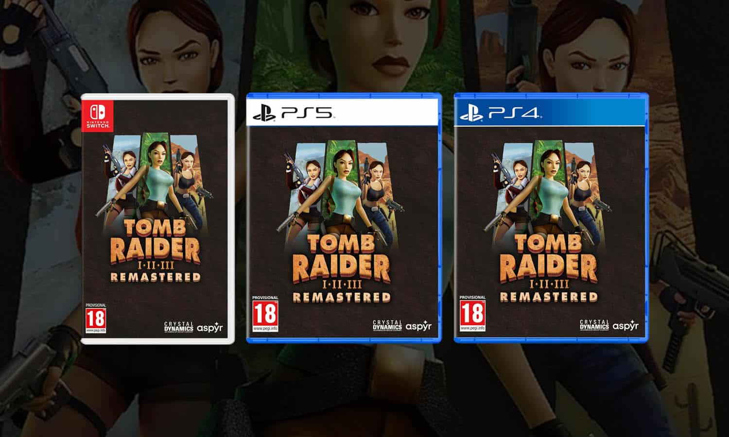 SLIDER tomb raider 1 2 3 remastered ps4 ps5 switch multi
