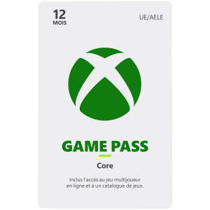 abonnement xbox game pass core 12 mois visuel produit