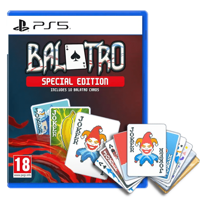 balatro edition spéciale ps5 visuel produit avec carte