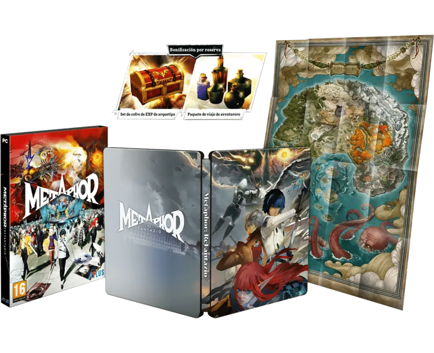 STEELBOOK metaphor refantazio bonus precommande visuel détaillé