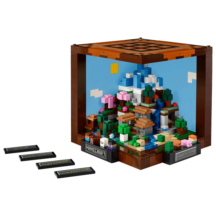 lego minecraft l’établi 21265 visuel produit
