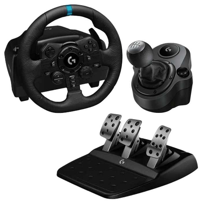 volant g923 pedalier avec levier vitesse ps5 ps4 pc visuel produit
