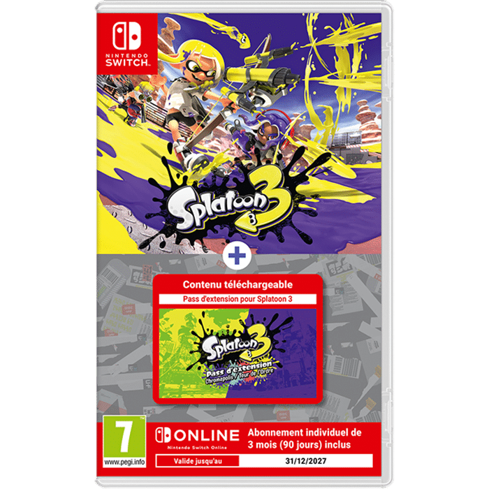 splatoon 3 switch pass dextension 3 mois online visuel produit