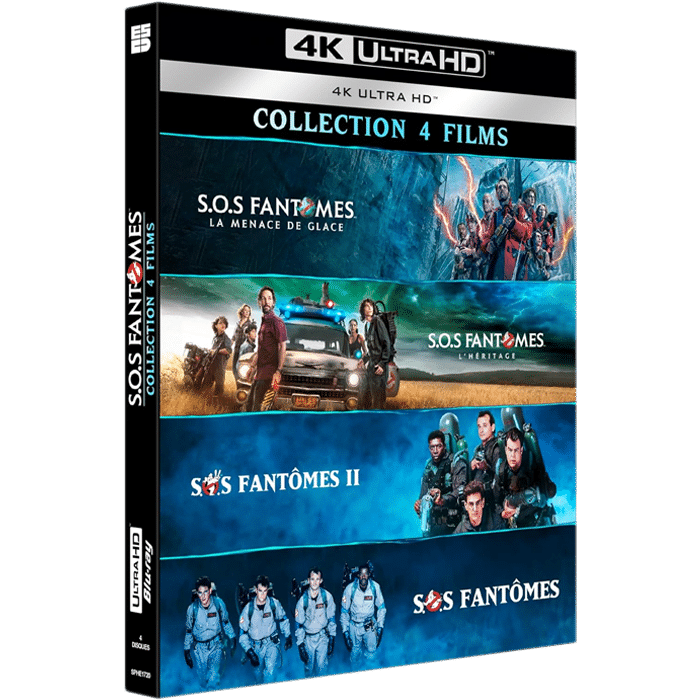 Coffret 4 Films SOS Fantômes Blu Ray 4K visuel definitif produit