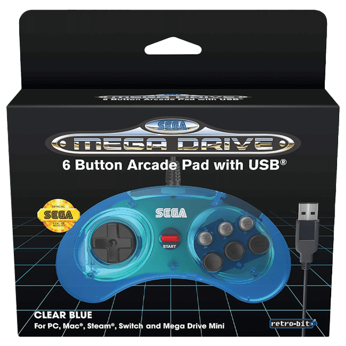 manette sega saturne translucide switch pc megadrive mini visuel produit