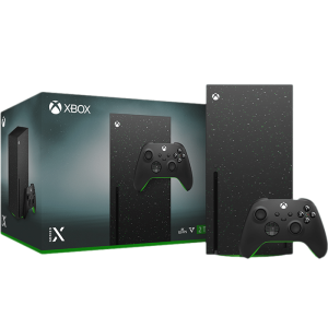 Console Xbox Series X Edition Spéciale Galaxy Black packaging visuel produit
