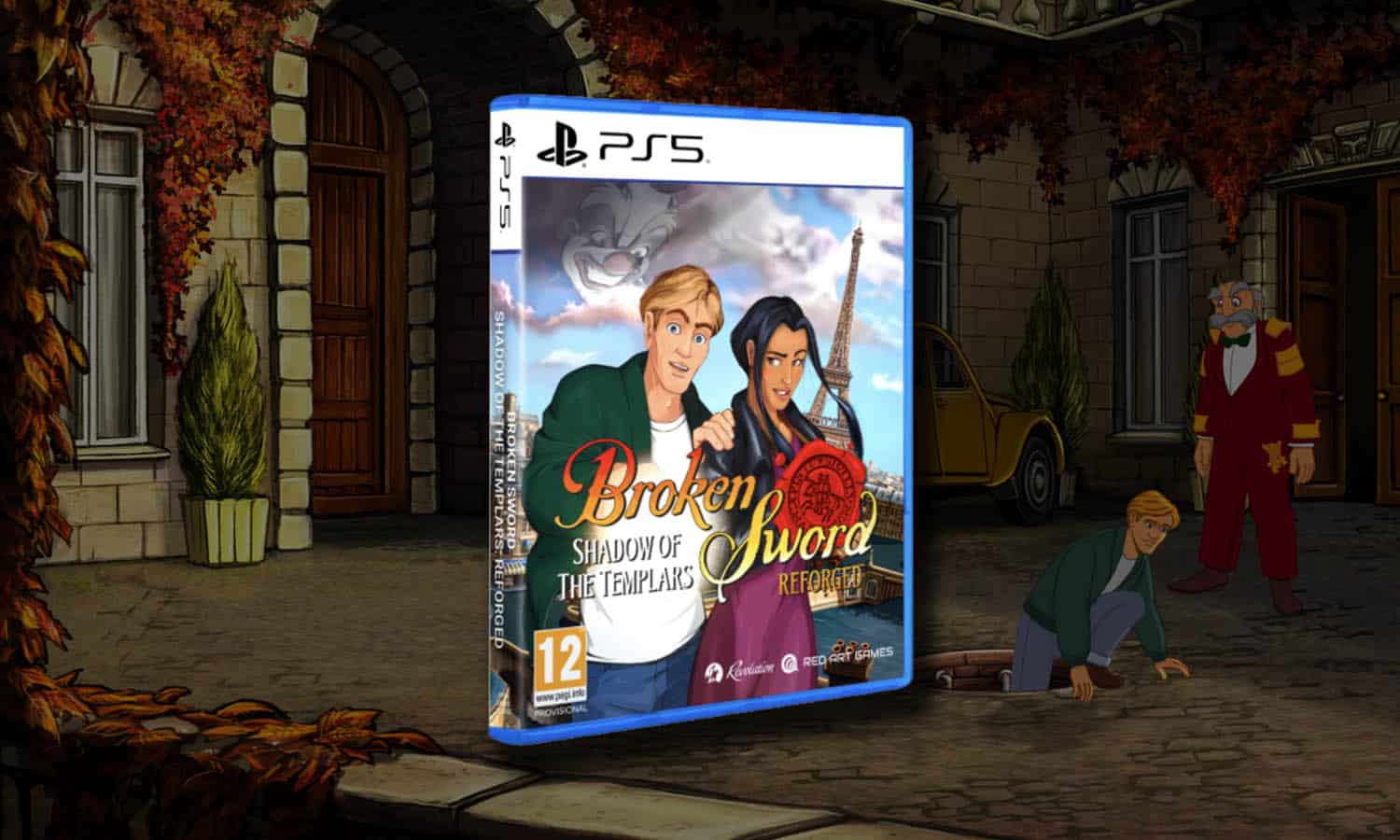 SLIDER les chevaliers de baphomet broken sword l'ombre des templiers shadow of the templars reforged ps5 visuel UK