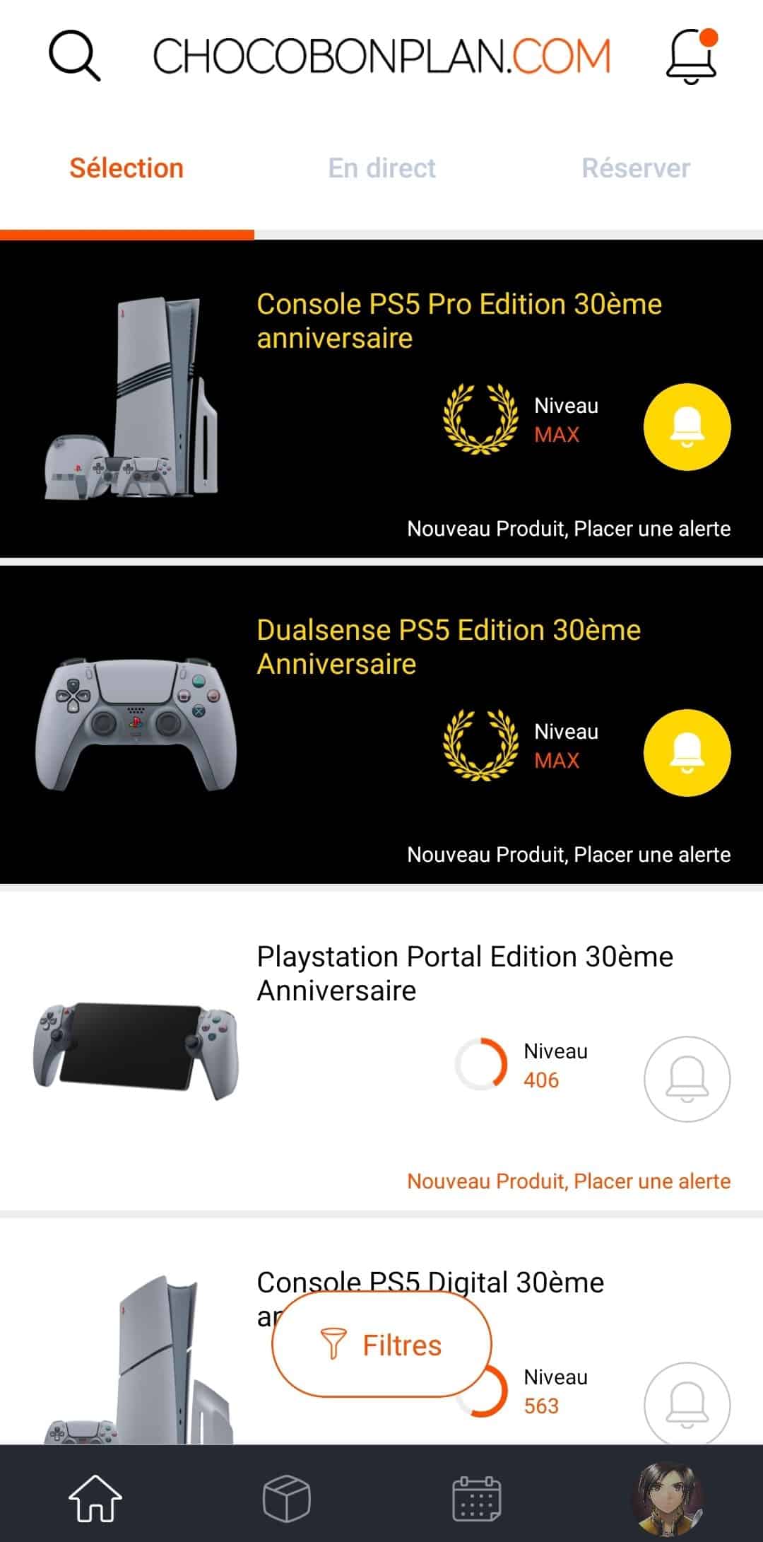 appli mobile chocobonplan 30 ans playstation produits