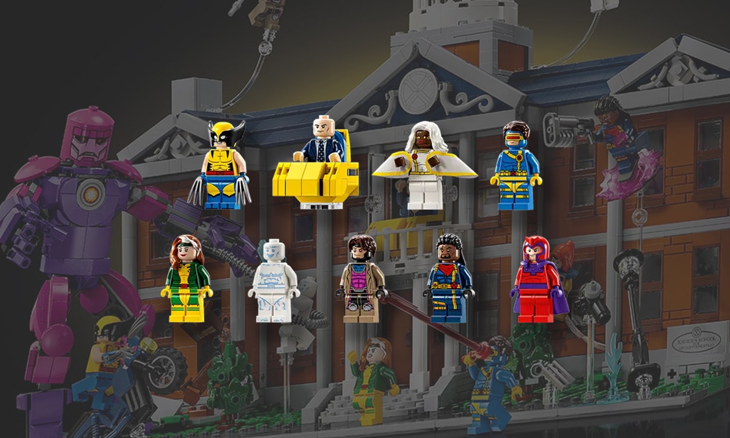 lego marvel x men l’institut xavier 76294 visuel slider figurines