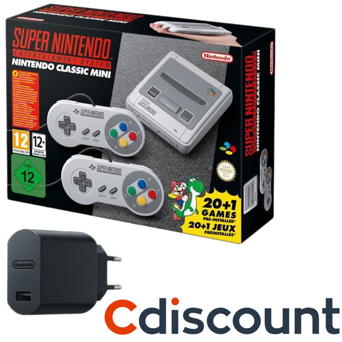 pack snes mini adaptateur secteur usb