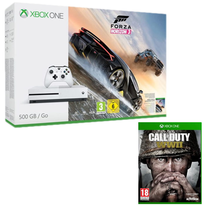 bon plan xbox one S cod ww2 forza horizon 3
