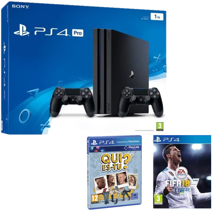 bon plan PS4 Pro 2 Manettes fifa 18