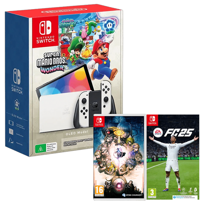 Console Switch OLED Mario Wonder avec 2 jeux produit
