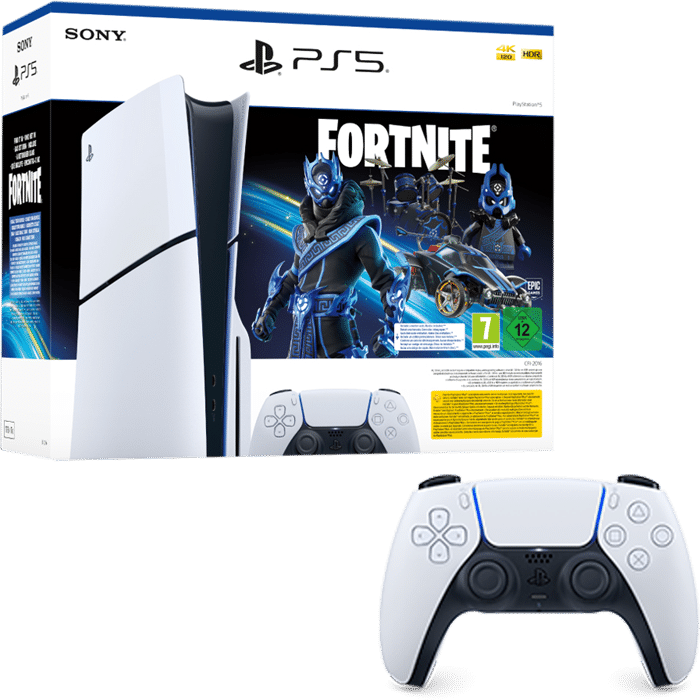 pack ps5 slim standard fortnite cobalt star étoiles 2 manettes produit