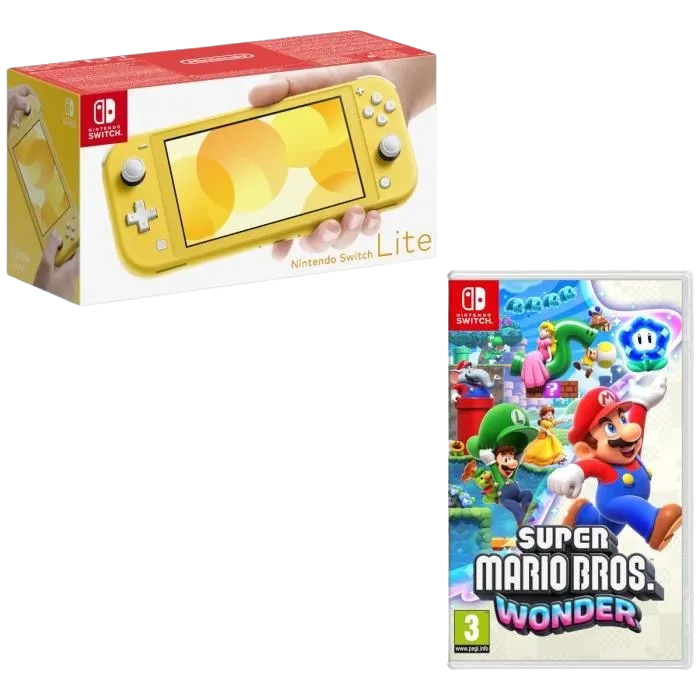 Console Switch Lite Jaune Mario Wonder produit