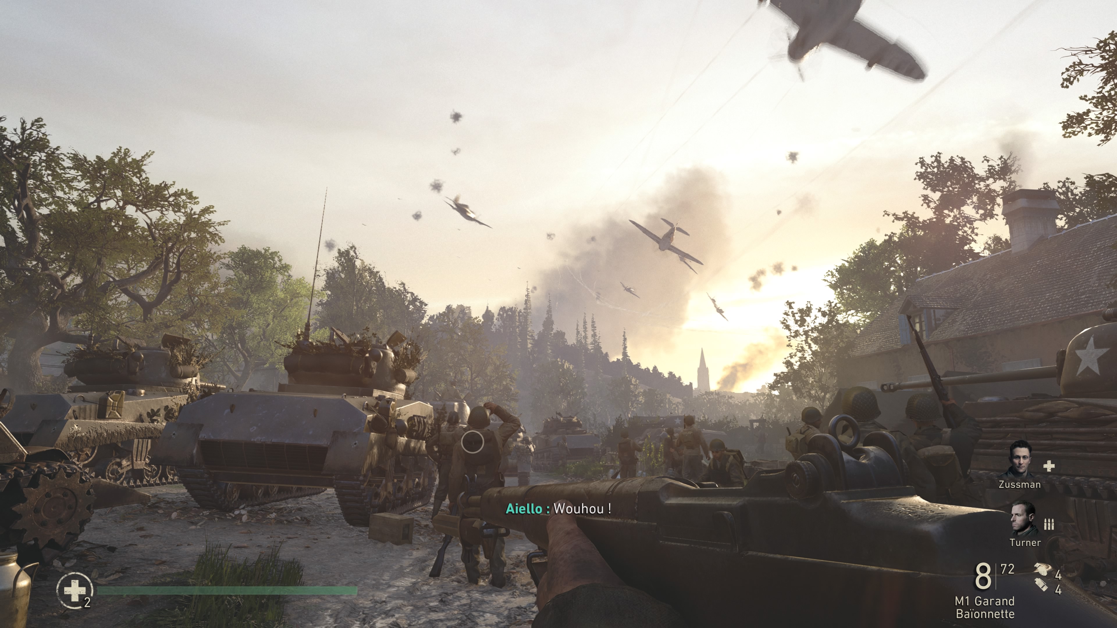 test de call of duty ww2 mise en scene