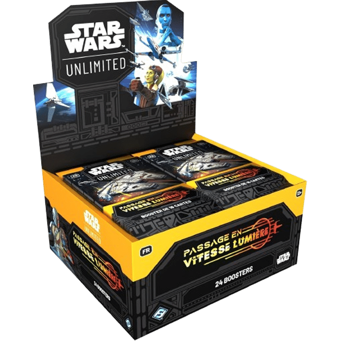 display 24 boosters star wars unlimited passage en vitesse lumiere visuel produit