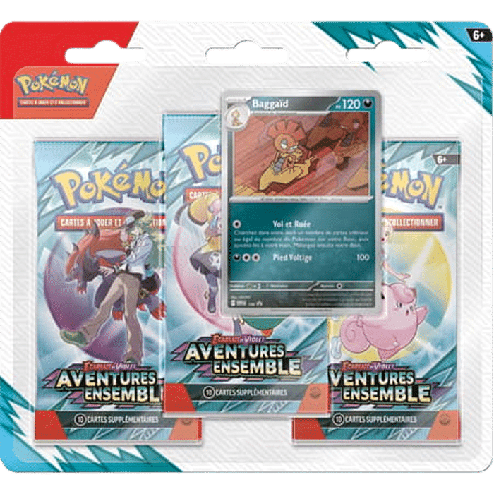 Tripack Pokemon Aventures Ensemble EV09 Baggaïd definitif produit