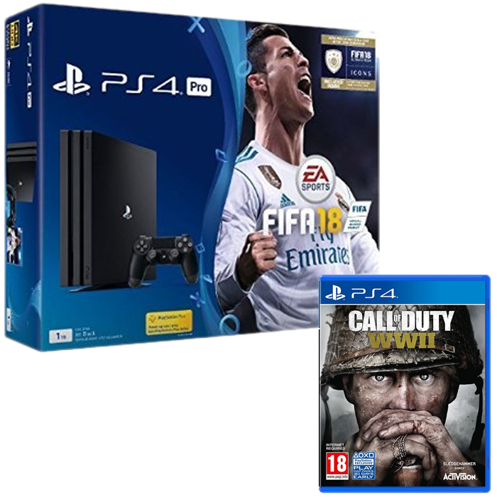 PACK PS4 PRO COD WW2 + FIFA 18 pas cher