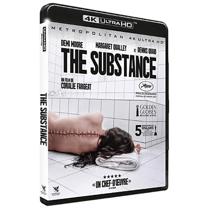 the substance en blu ray 4k visuel produit
